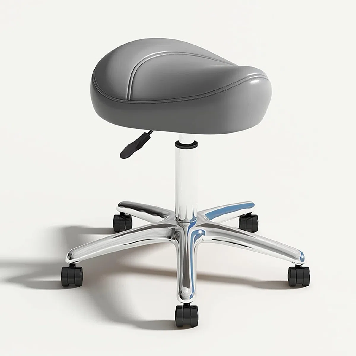 Taburete con sillín Ajustable con Ruedas: Silla con Ruedas ergonómica Resistente for Laboratorio, clínica, Dentista, salón, Masaje, Oficina y Uso doméstico(B)
