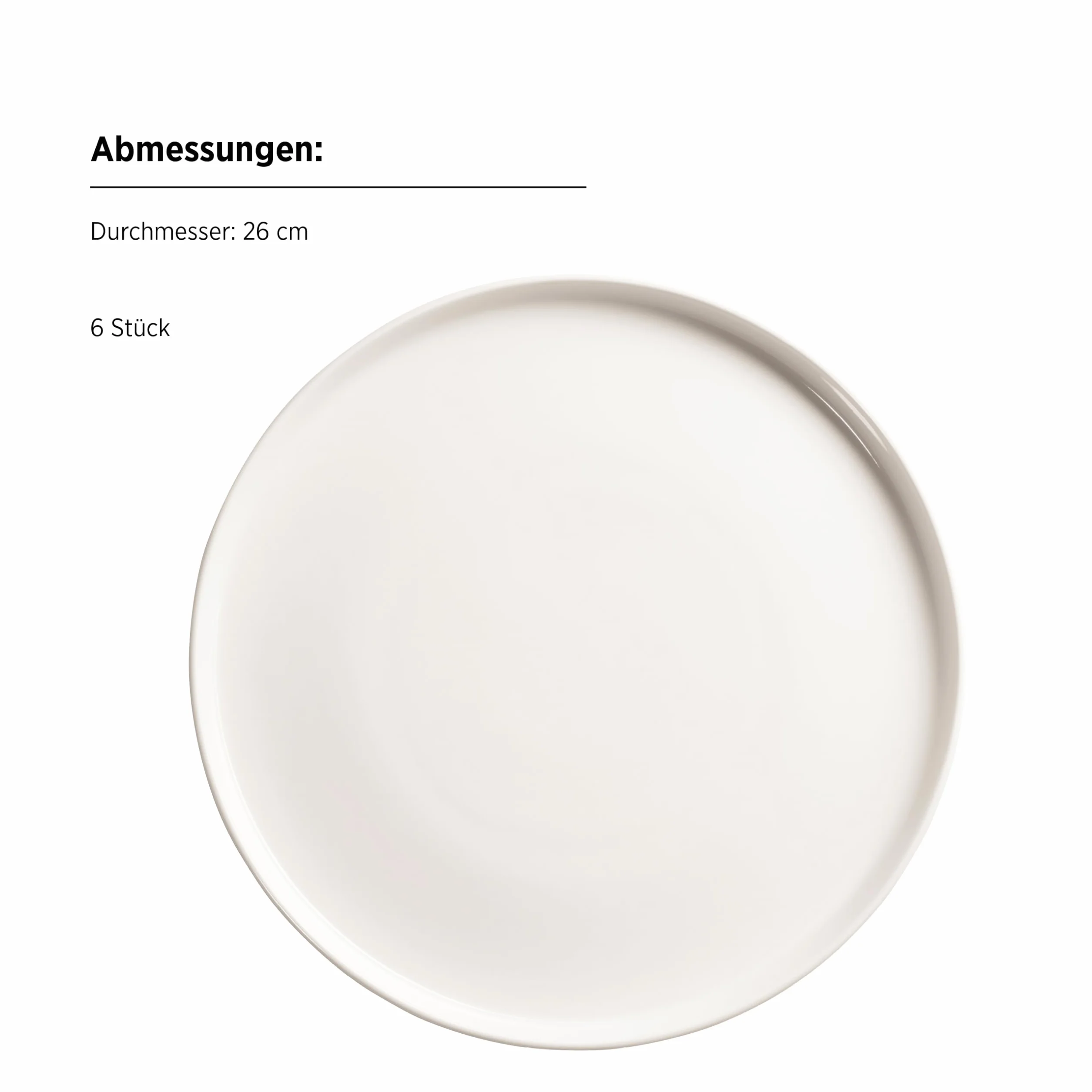 MÄSER, Serie Sita - Juego de platos para 6 personas (porcelana blanca), color blanco