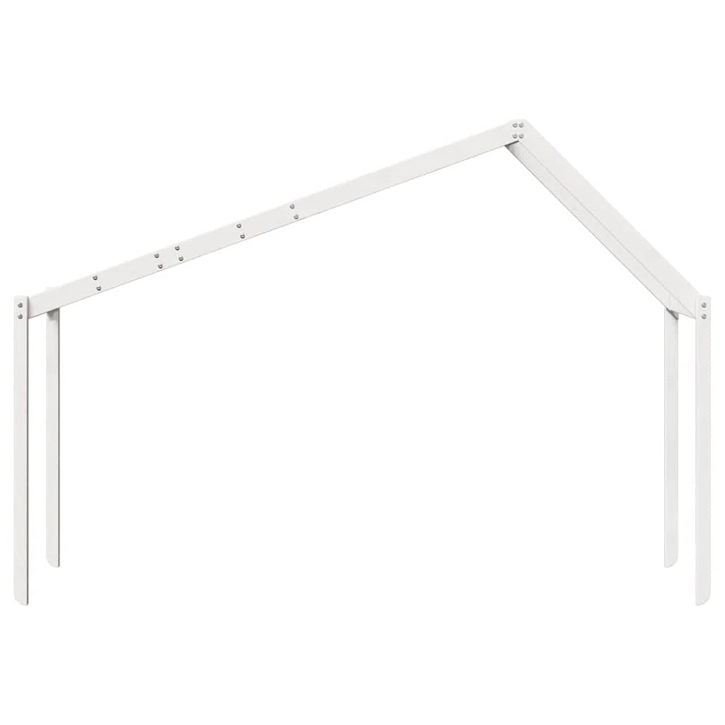 vidaXL Techo de Cama Infantil Madera Maciza Blanco 203x95,5x142 cm, Techo de la Cama, Techo Inclinado de la Cama, Techo de la Cama de los niños