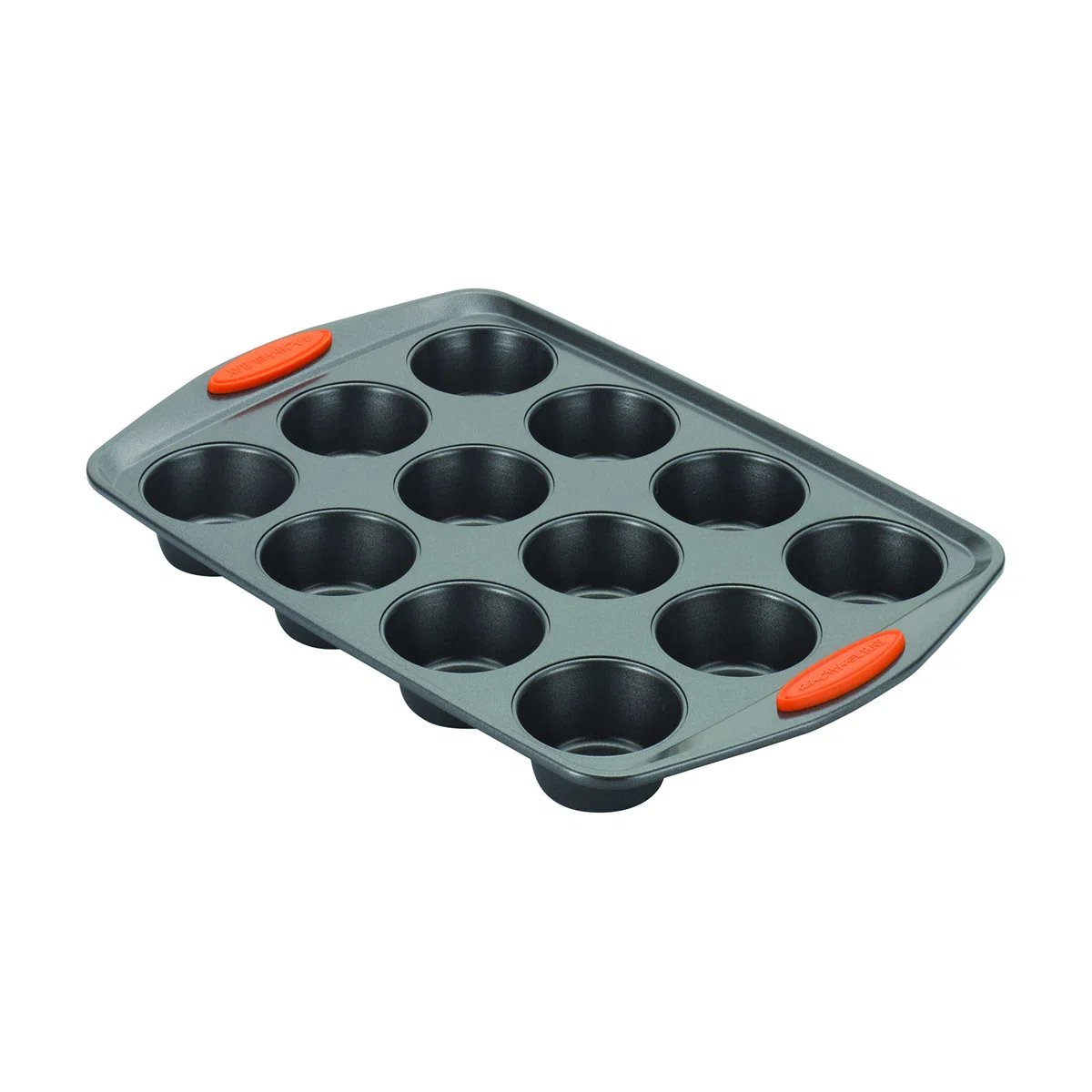 Rachael Ray horno Lovin 'antiadherente molde antiaderente para magdalenas y moldes para magdalenas Sartén de Muffin y Cupcake 12-Cup naranja