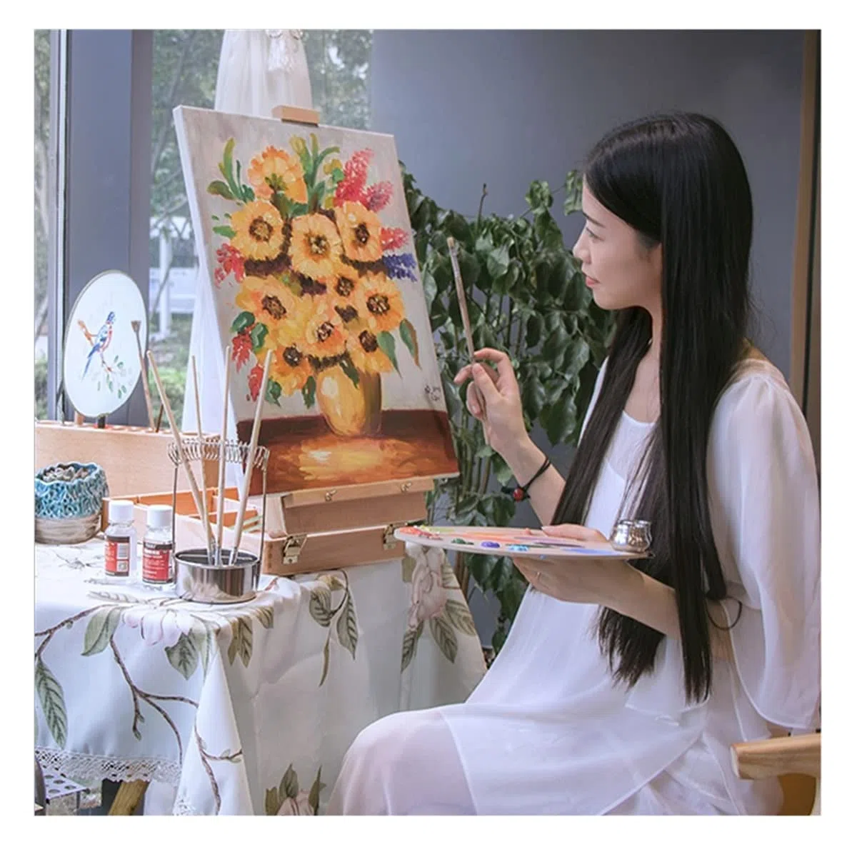 Lienzos para Pintar 1 0PCS Pintura al óleo Lienzo Pintura de Madera Marco algodón Blanco Estirado Lienzo Marco Dibujo Pintura Bricolaje Artista estirado Lienzo Paneles de Lienzo 772
