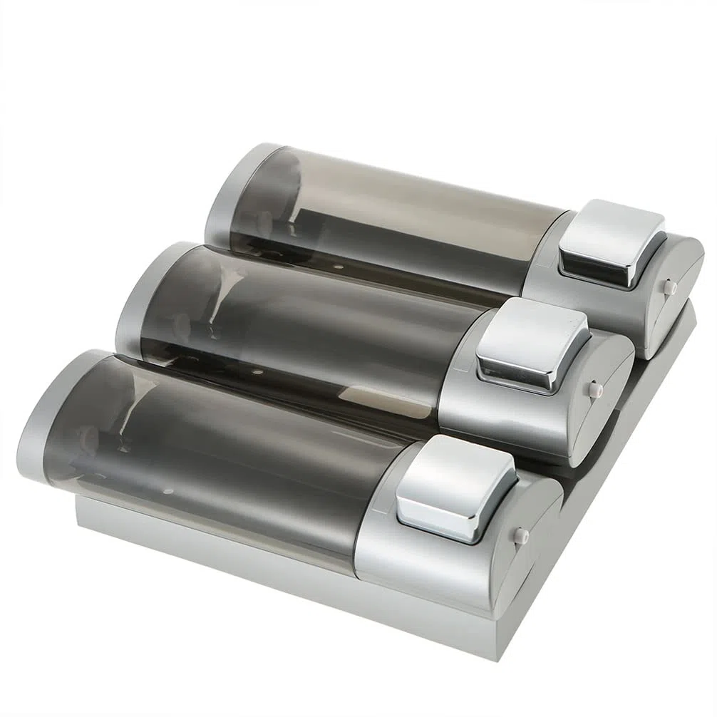 Dispensador de jabón manual de 200 mlx3, caja de champú de pared con tres cámaras, gel de ducha de baño, dispensador de champú líquido para baño, cocina, hotel, restaurante