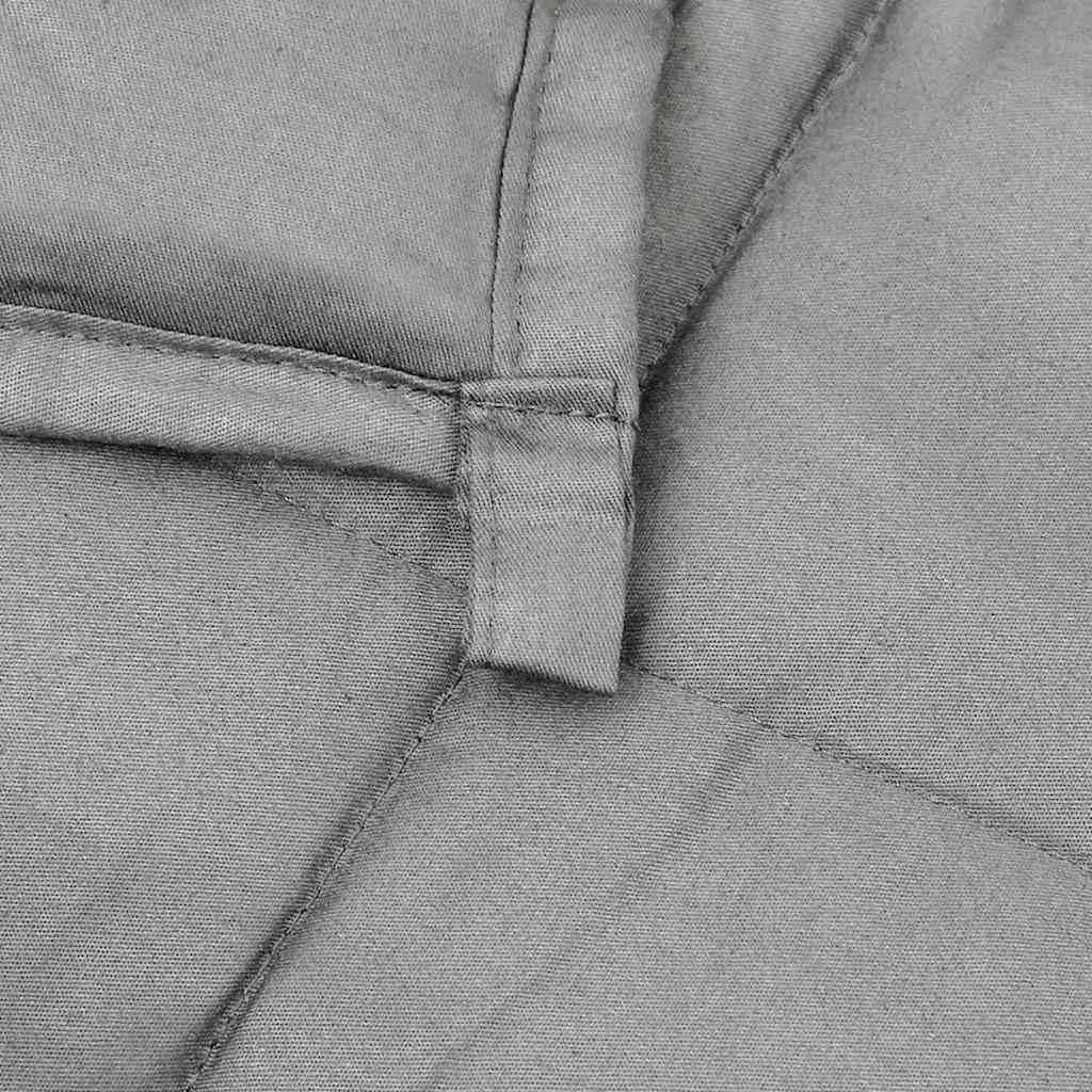 vidaXL Manta con Peso Tela Gris 120x180 cm 9 kg, Manta, Manta de edredón, Manta calmante, Ropa de Cama, Manta con Peso para la ansiedad