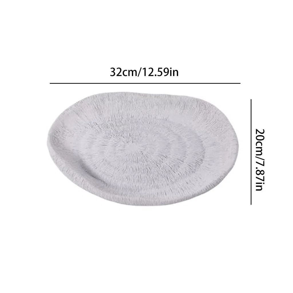 Bandejas Servir Comida Bandeja Hecha A Mano De Coral Blanco For El Hogar, Almacenamiento Escritorio For Sala Estar, Joyería Mesa Cama