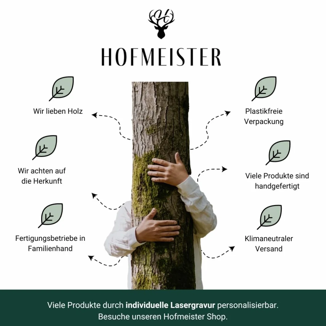 Hofmeister Holzwaren – Rallador (cuadrado, 2 cuchillas, pack de 1 unidad