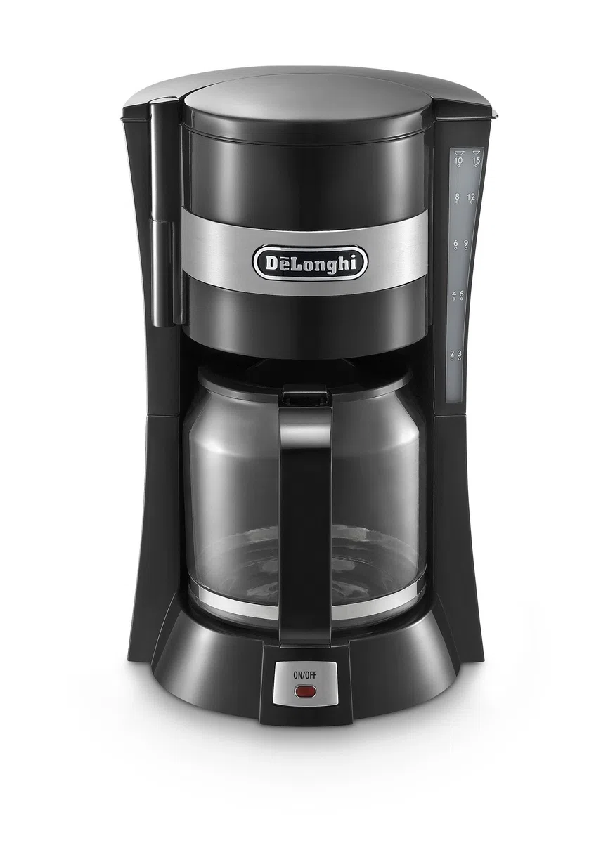 De'Longhi ICM15210.1 Cafetera de goteo para 10 tazas, 900 W, 1.25 L, acero inoxidable, negro