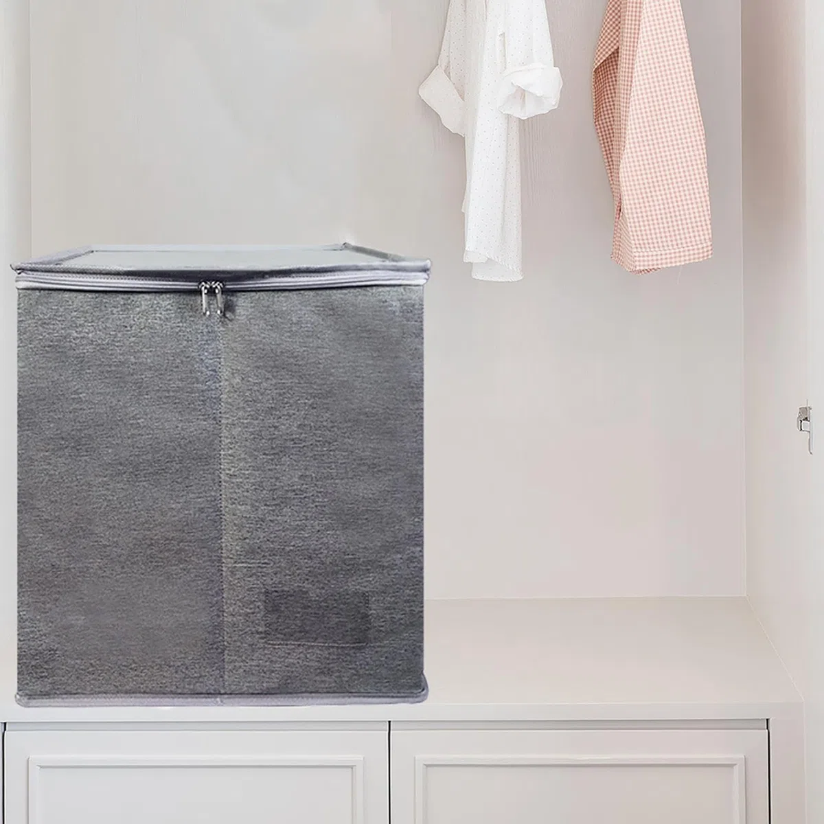 Organizador Para Perchas Bolsa De Almacenamiento Portátil Para Colgadores | Con Tapa Portátil Multiusos para Ropa Muñecas Armario Dormitorio Lavandería