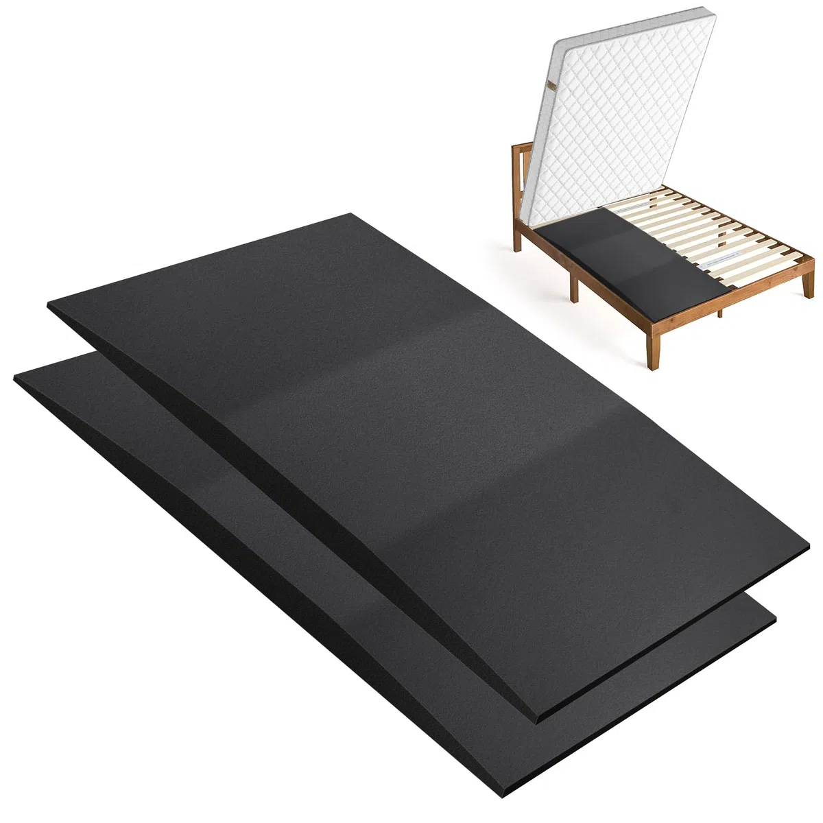 Soporte para Colchón Hundido Arregla Camas Hundidas Almohadilla de Inserción de Espuma de Alta Densidad 40D, Tablas de Soporte de Colchón, Soportes de Colchón Hundido Almohadilla de Espuma para Camas