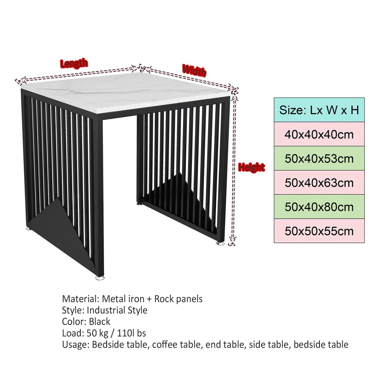 bastidor para máquina barredora Estante De Exhibición Negro Del Tanque De Pescados, Robot De Metal Gabinete De Almacenamiento De Vacío De Alta Resistencia, Mesa De 2 Capas Para Adornos Decorativos(LxW