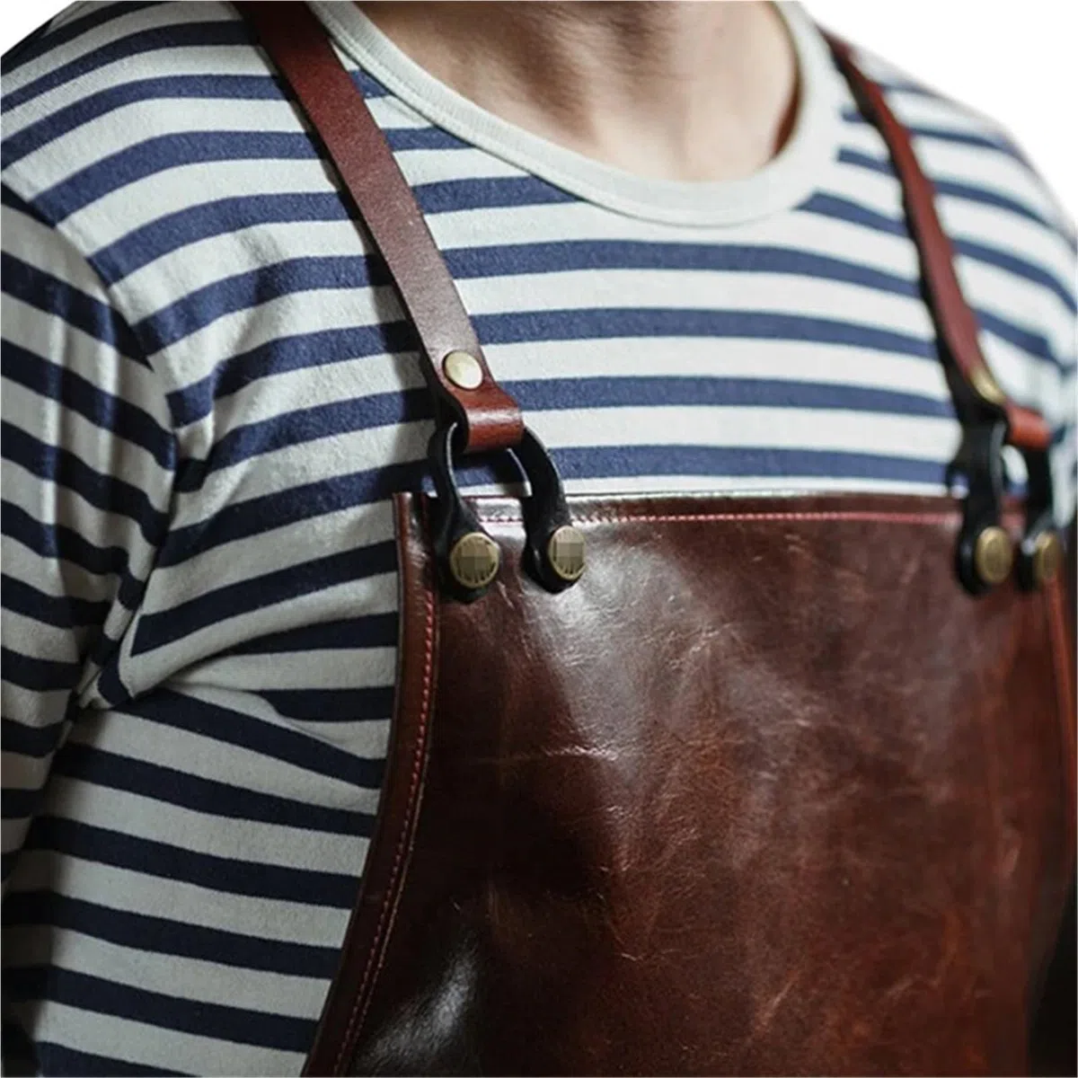 Delantal de alta resistencia Correa trasera de cuero sintético for barista, camarero, pastelero, cafetería, bistró, barbacoa, parrilla, uniforme, florista, barbero