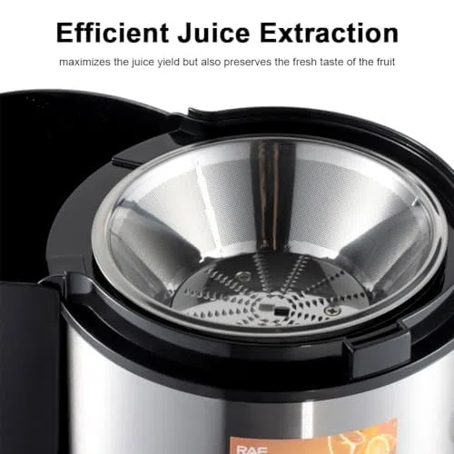 Exprimidor y licuadora 4 en 1, extractor de jugo de cítricos eléctrico de 1000 W con 2 configuraciones de velocidad, exprimidor de frutas y batidora con conducto de alimentación de 65 mm, para frutas