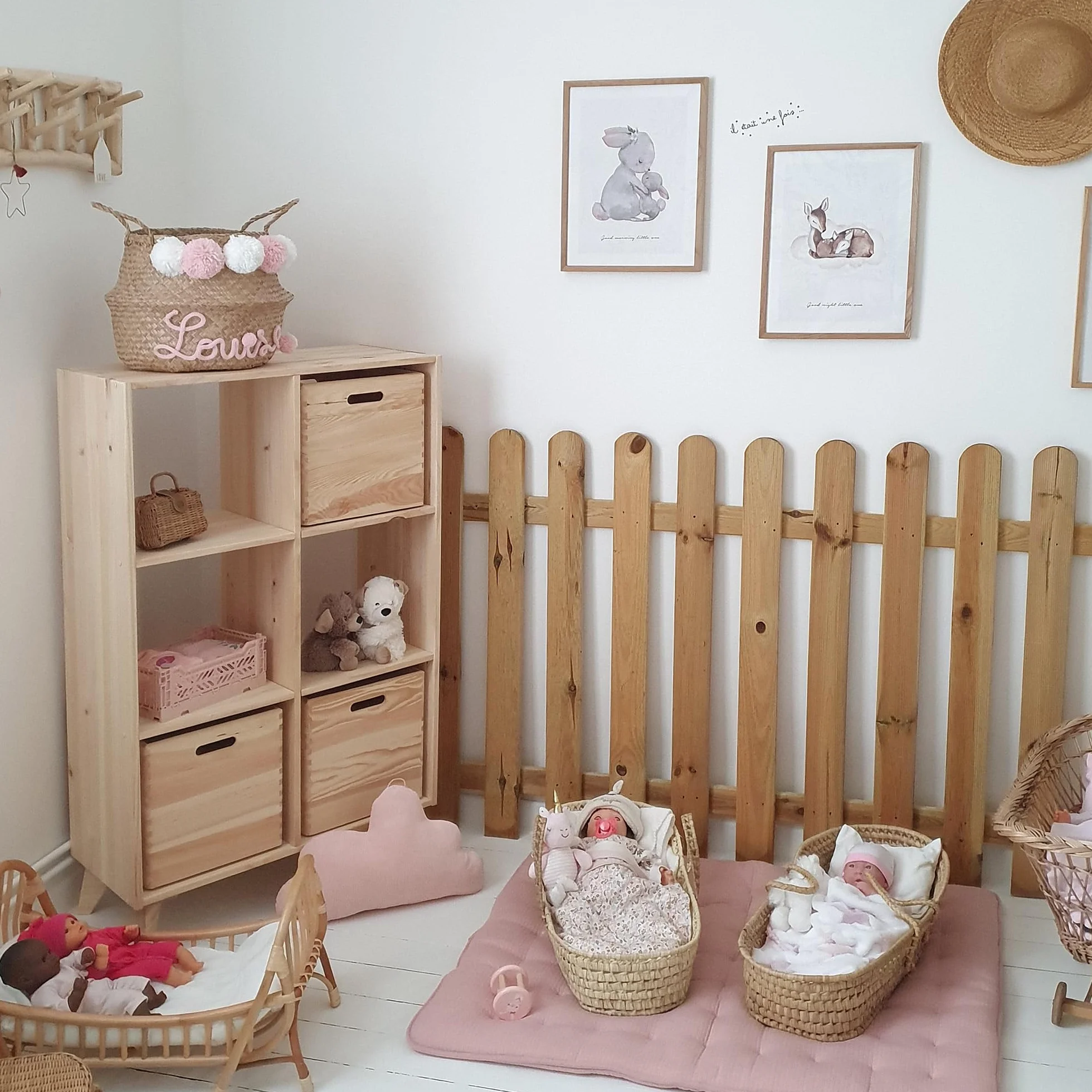 Astigarraga Kit Line Estantería Modular 6 Cubos Dinamic, Madera Maciza Pino - 105,4x70,8x33 cm