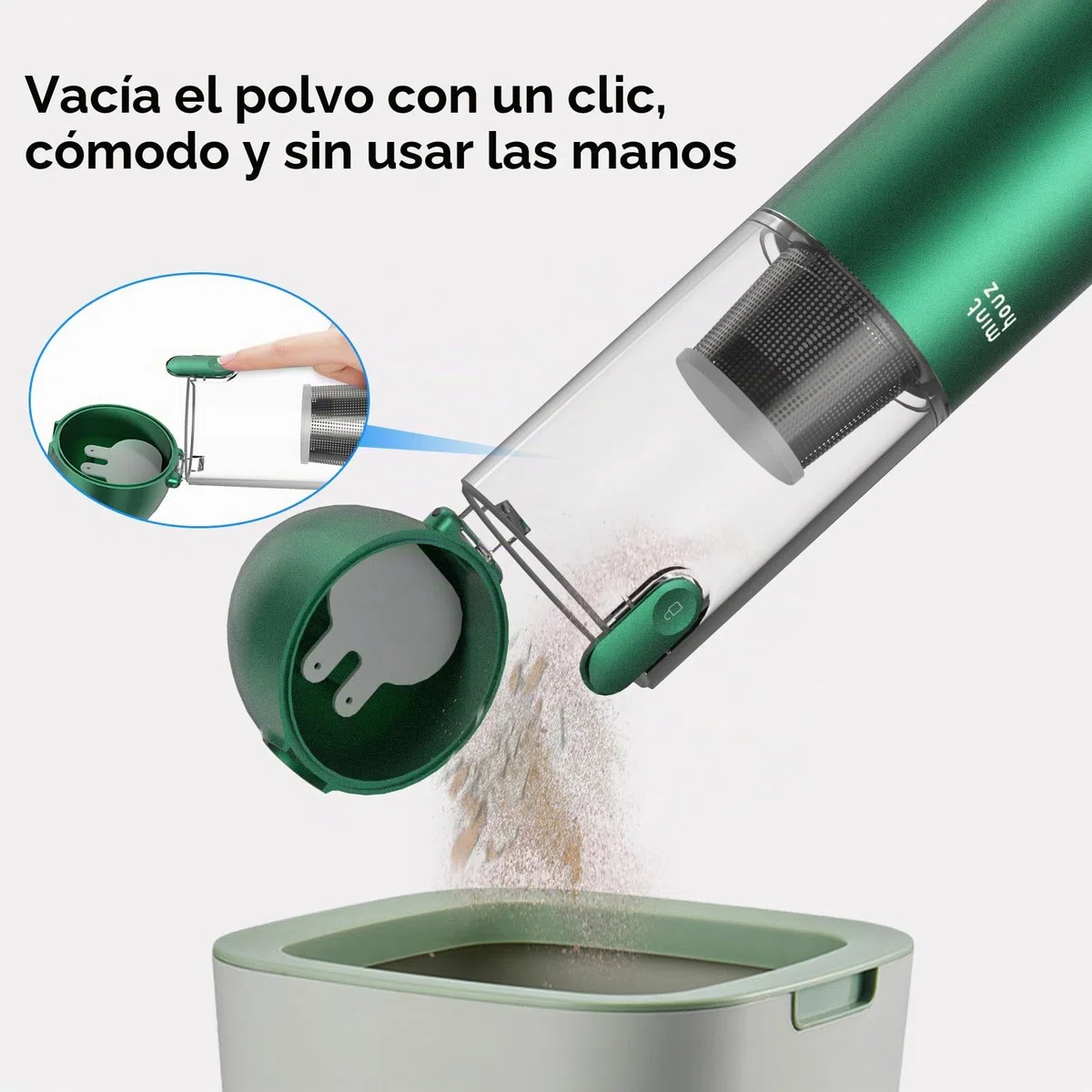 Minthouz Aspiradora de Mano 17000Pa/120W Aspirador de Coche Portátil Aspiradoras de Mano sin Cable 3 en 1, para el Hogar, el Coche y Las Mascotas