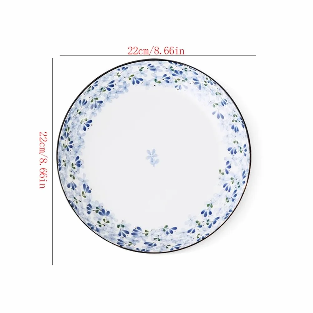 Platos Para Comer Plato De Cena De Cerámica De Color Fresco Bajo Vidriado For Plato De Cena De Desayuno En Casa Plato De Cerámica Para La Cena