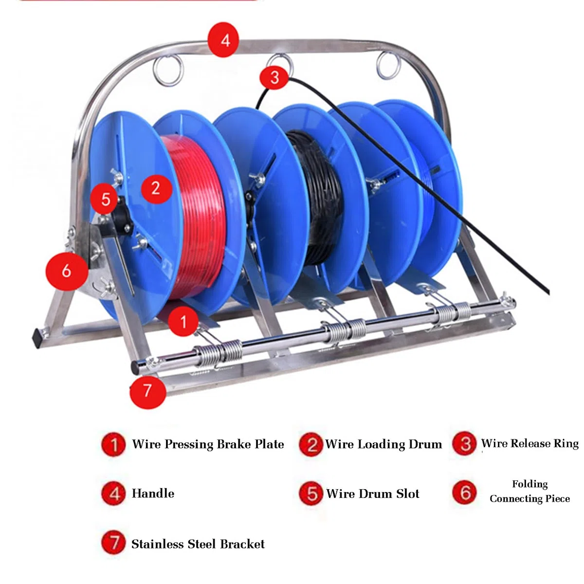 Dispensador de carretes, Estante de Alambre Plegable para carretes, Soporte de Almacenamiento de carretes de Alta Resistencia, Estante de Almacenamiento de Rollos de Cintas, para u