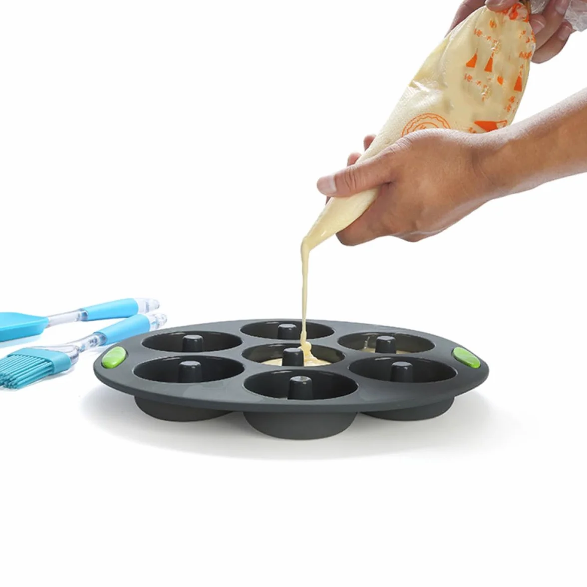 Moldes de Silicona Utensilios Prácticos y Fáciles de Limpiar para Hornear Pasteles Reutilizables Set de 5 para Cocina y Repostería en Familia