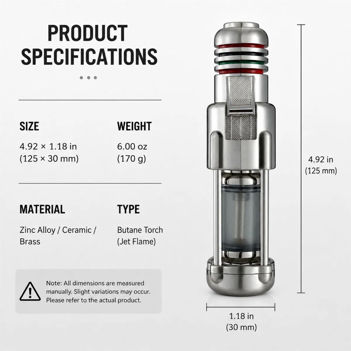 Encendedor de antorcha de butano, encendedor de llama ajustable recargable, tanque de combustible transparente para camping, barbacoa, cocina (paquete de 2) - Ideal para cocinar y asar a la parrilla