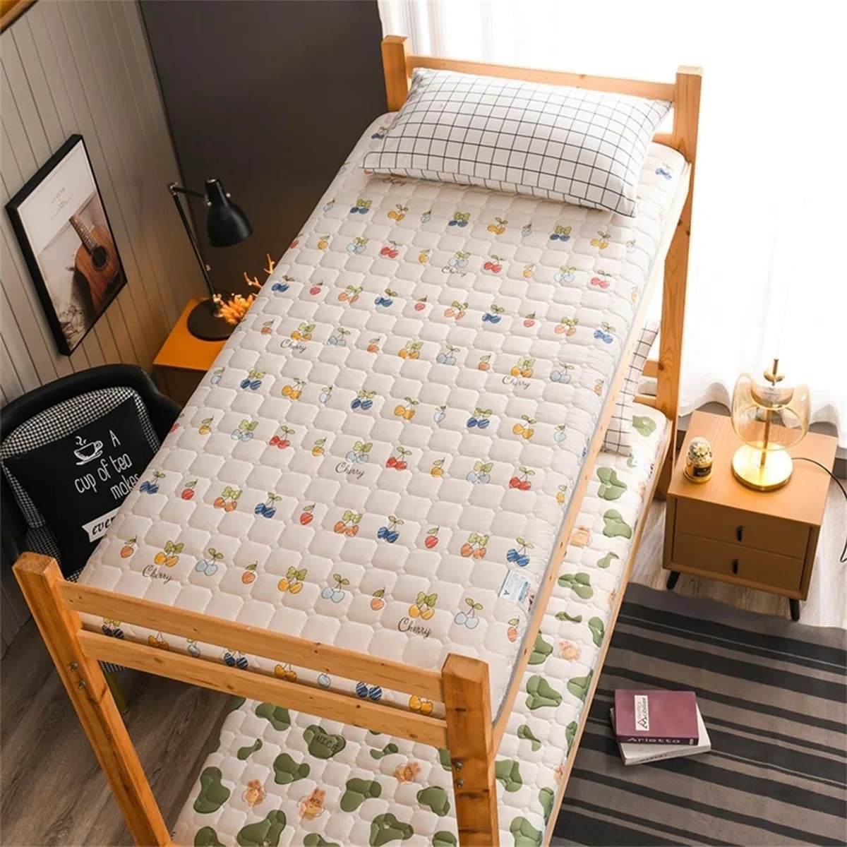 Colchón Futón Plegable Japonés | Cama De Suelo De 9 Cm con Diseño Antideslizante Doble - Tatami Portátil para Casa, Residencias De Estudiantes Y Camping(AA,70 * 180cm)