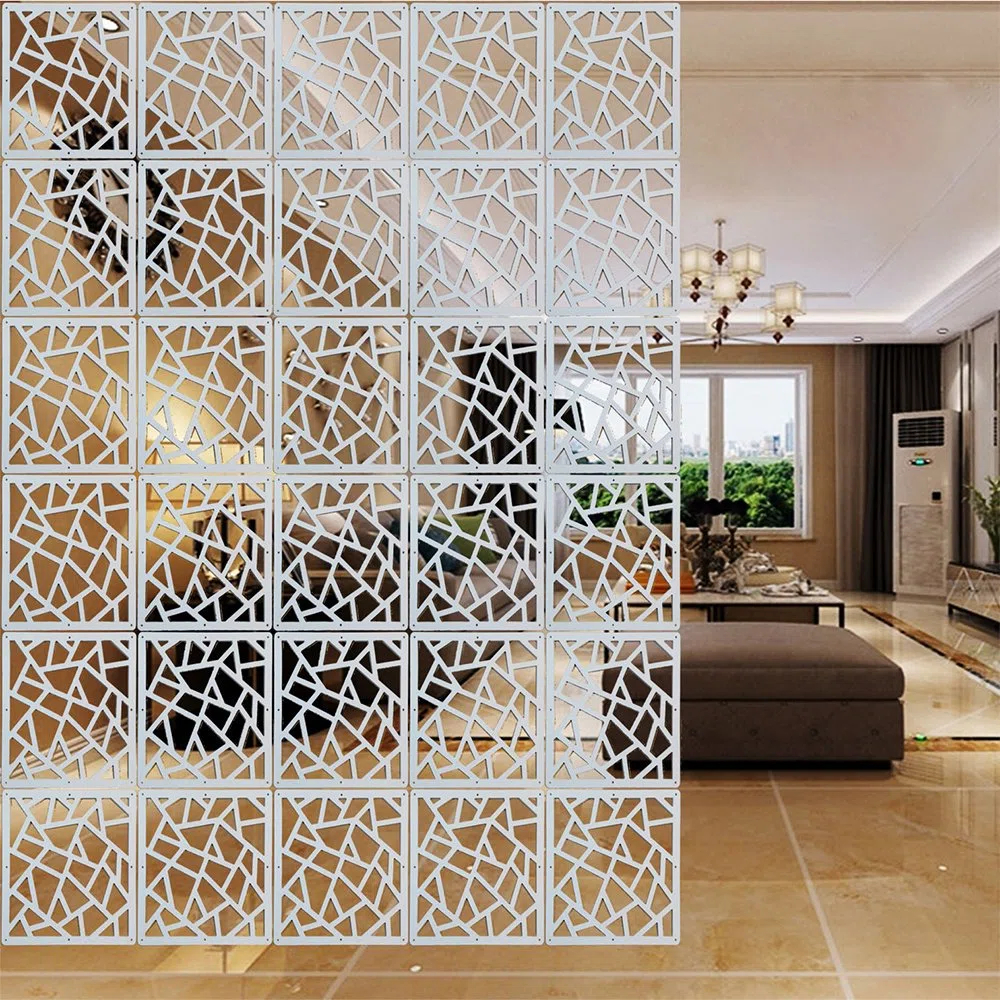 24 piezas de divisores de espacio colgantes, paneles de pantalla colgantes, paneles de pared para decoración de hogar, hotel, bar (Patrón B)