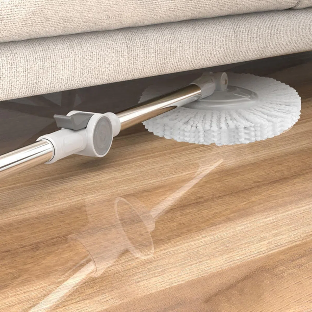 Set de Limpieza con Mopa y Cubo Compacto Ligero Mango Ajustable Doméstico | Kit Fregona Giratoria De Limpieza Y Cubo Con Escurridor Autotorsión Apta Para Suelos De Madera, Baldosas, Mármol, Baño,