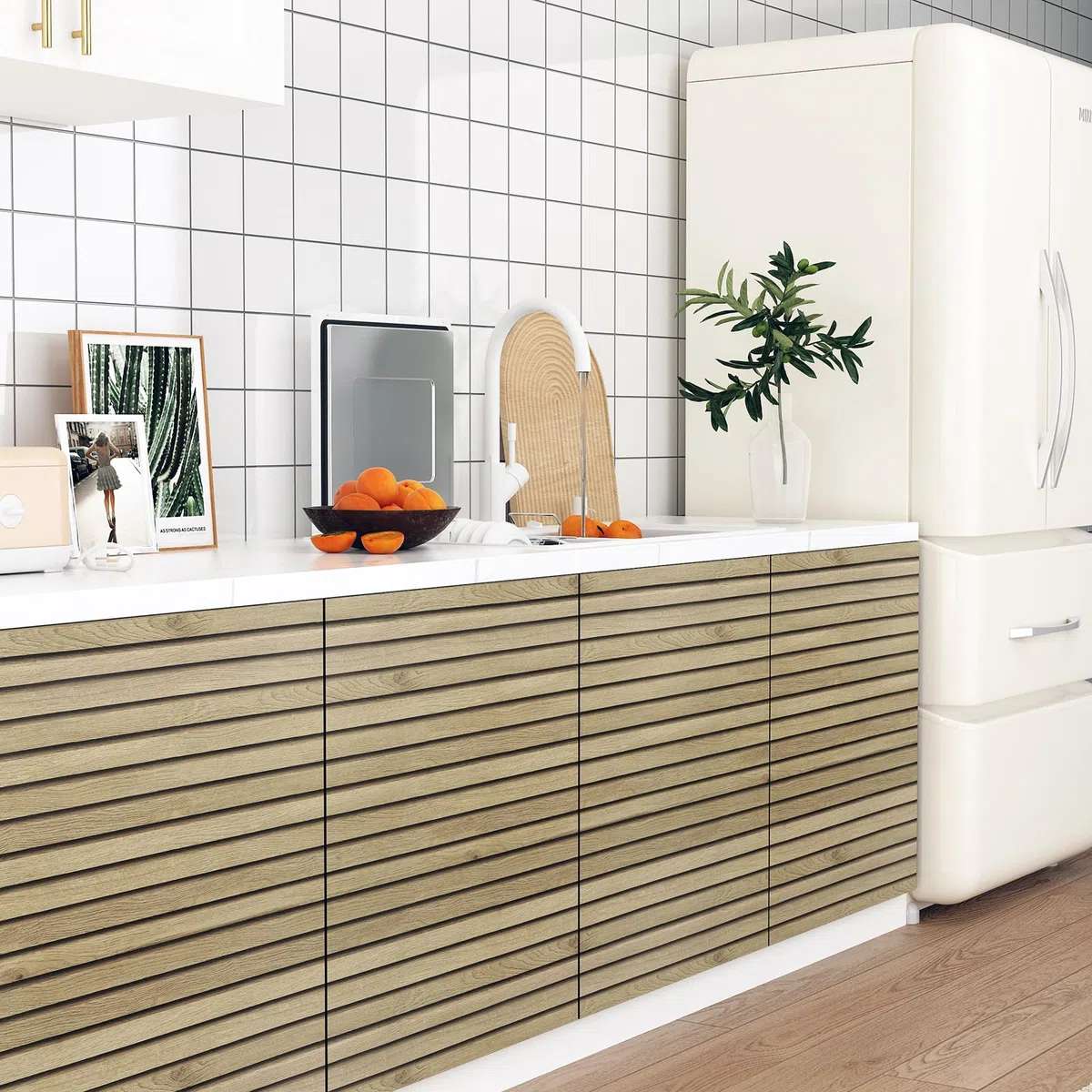 Decotalk Papel Adhesivo Pared Dormitorio 3D Efecto Marrón Negro 90X500cm Vinilo Adhesivo Muebles Madera Encimera Cocina Vinilo Madera para Dormitorio Papel Pintado Rayas para Baño Decorativo Salón