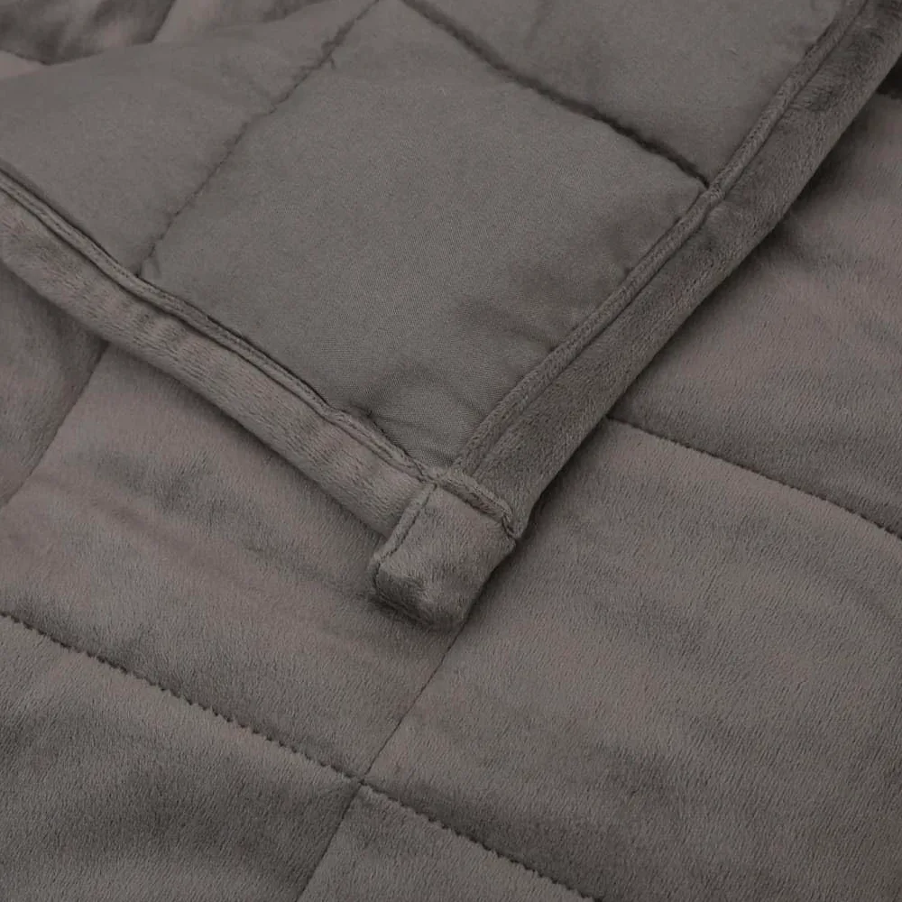 Manta de peso de 11 kg, color gris, transpirable, manta pesada para dormir profundo, manta relajante, manta de relajación, 220 x 235 cm, tela