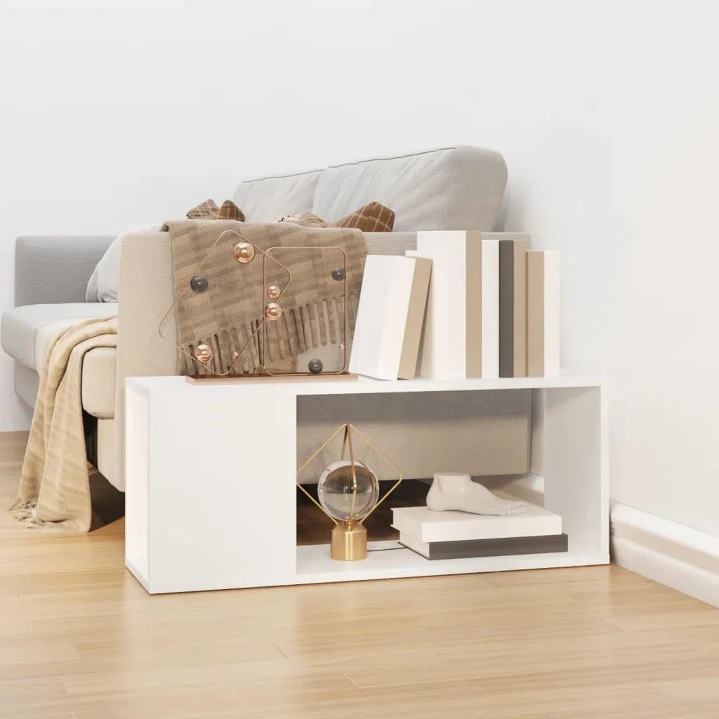 vidaXL Mueble para TV Soporte Mobiliario Aparador Armario Estante Salón Sala de Estar Dormitorio Decoración de Madera Contrachapada Blanco 80x24x32 cm