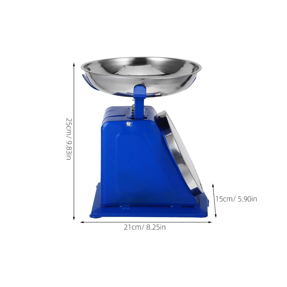 Báscula de Cocina Mecánica Vintage Acero Inoxidable con Capacidad de 10 Kg y Bandeja Desmontable y Pesar Ingredientes con Precisión para Preparar Comidas