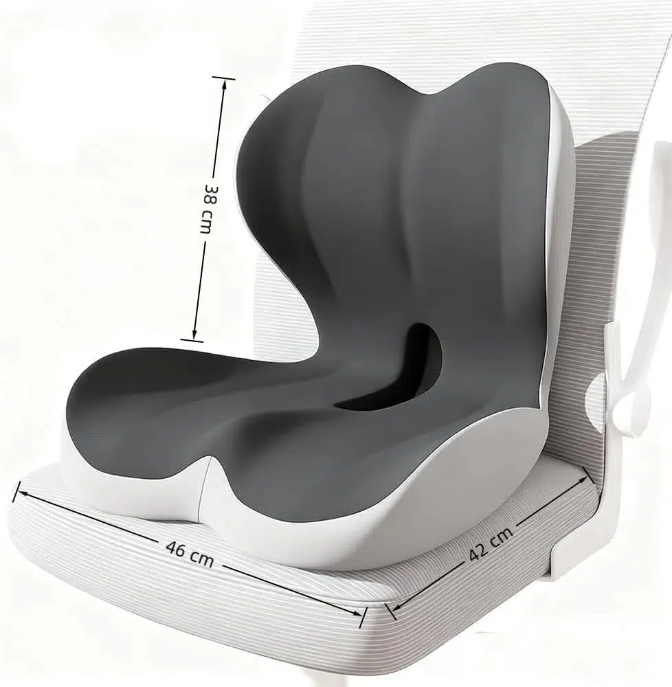 HoldOneLight Cojín ortopédico con respaldo [apoyo lateral y comodidad] Cojín de asiento para silla de oficina y coche - Ergonómico, cojín de asiento