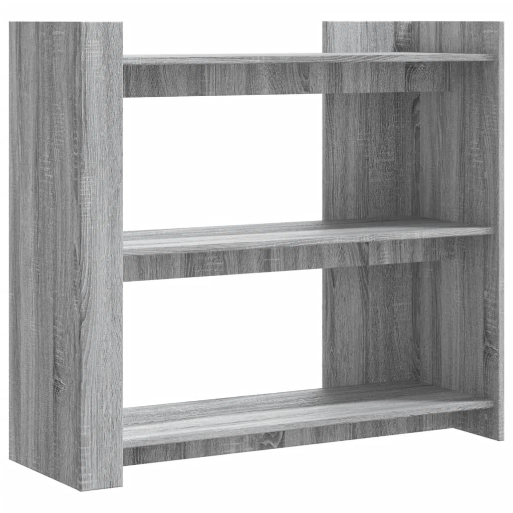 Mesa de consola clásica de madera gris Sonoma para el apartamento como mesa de pasillo con espacio de almacenamiento para fotos y plantas, dimensiones 100 x 35 x 90 cm