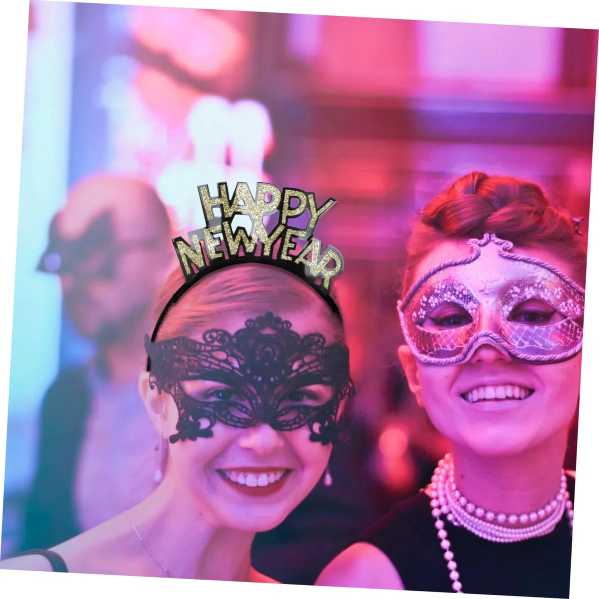 Genérico 3 Juegos Conjunto De Diadema De Fiesta Cinta De Arpillera Matraca De Reventones Cinta para El Pelo De Año Nuevo Decoraciones Equipo Sombreros De Fiesta De Navidad Papel