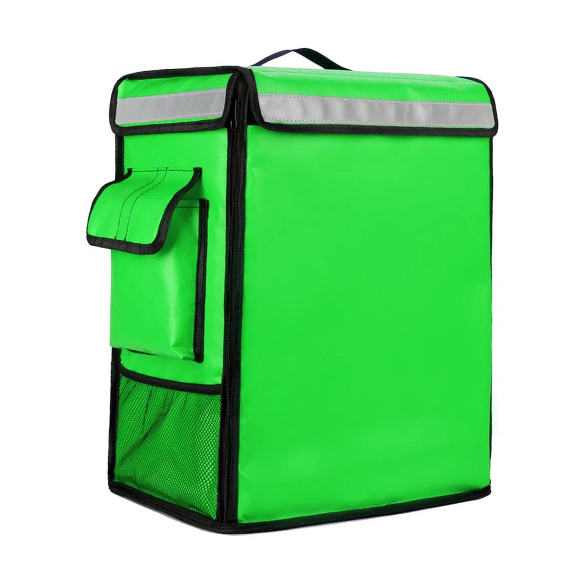 Sharplace Mochila Isotérmica para Reparto de Comida, Bolsa Térmica para Alimentos Fríos Y Calientes, Bolsillos de Malla, Bolsas para Reparto de Pizza, Calentado, Verde, Individual