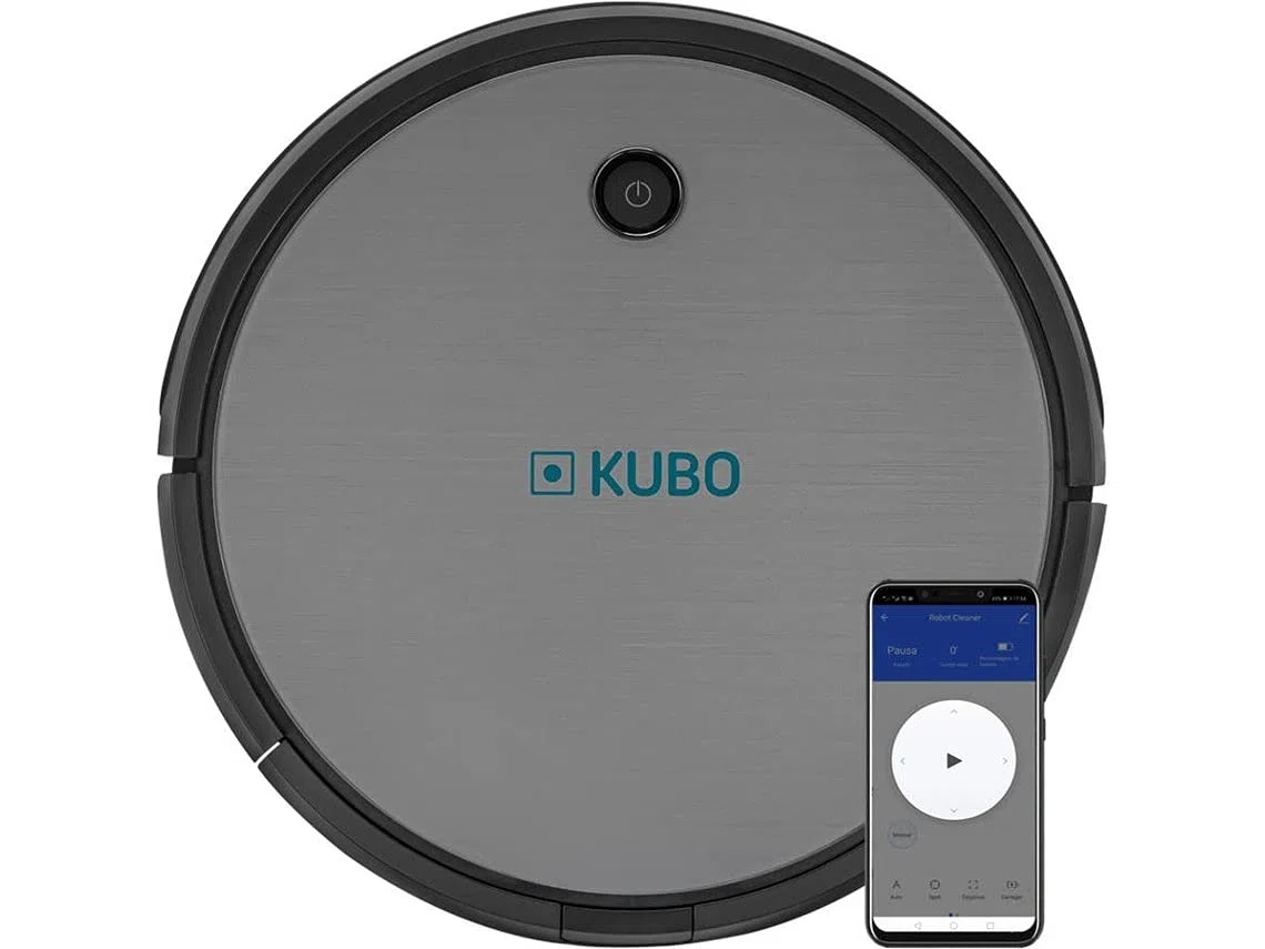 KUBO Robot Aspirador - AUTONOMÍA DE 120 MINUTOS - 4 modos de limpieza automáticos - SENSORES ANTI-ESCALERA - DEPÓSITO DE POLVO - CONTROL INTELIGENTE CON APP