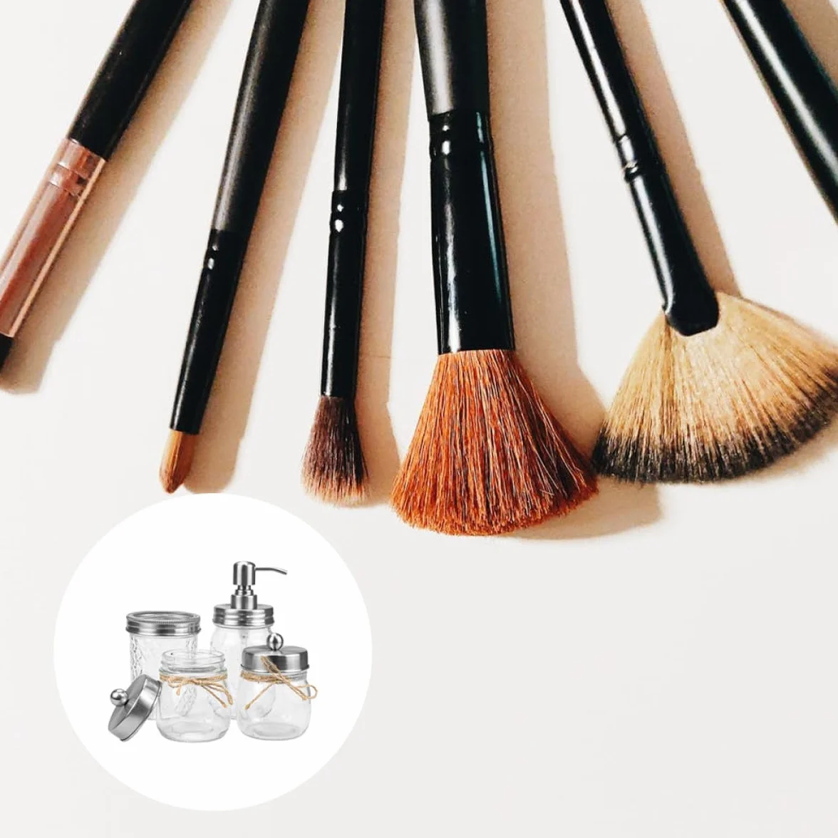 ULTECHNOVO Juego de Accesorios para Baño Set de 1 y Botella de Loción de Vidrio Plata Vaso para Cepillos de Dientes Adecuado para Uso Hogar y Baño
