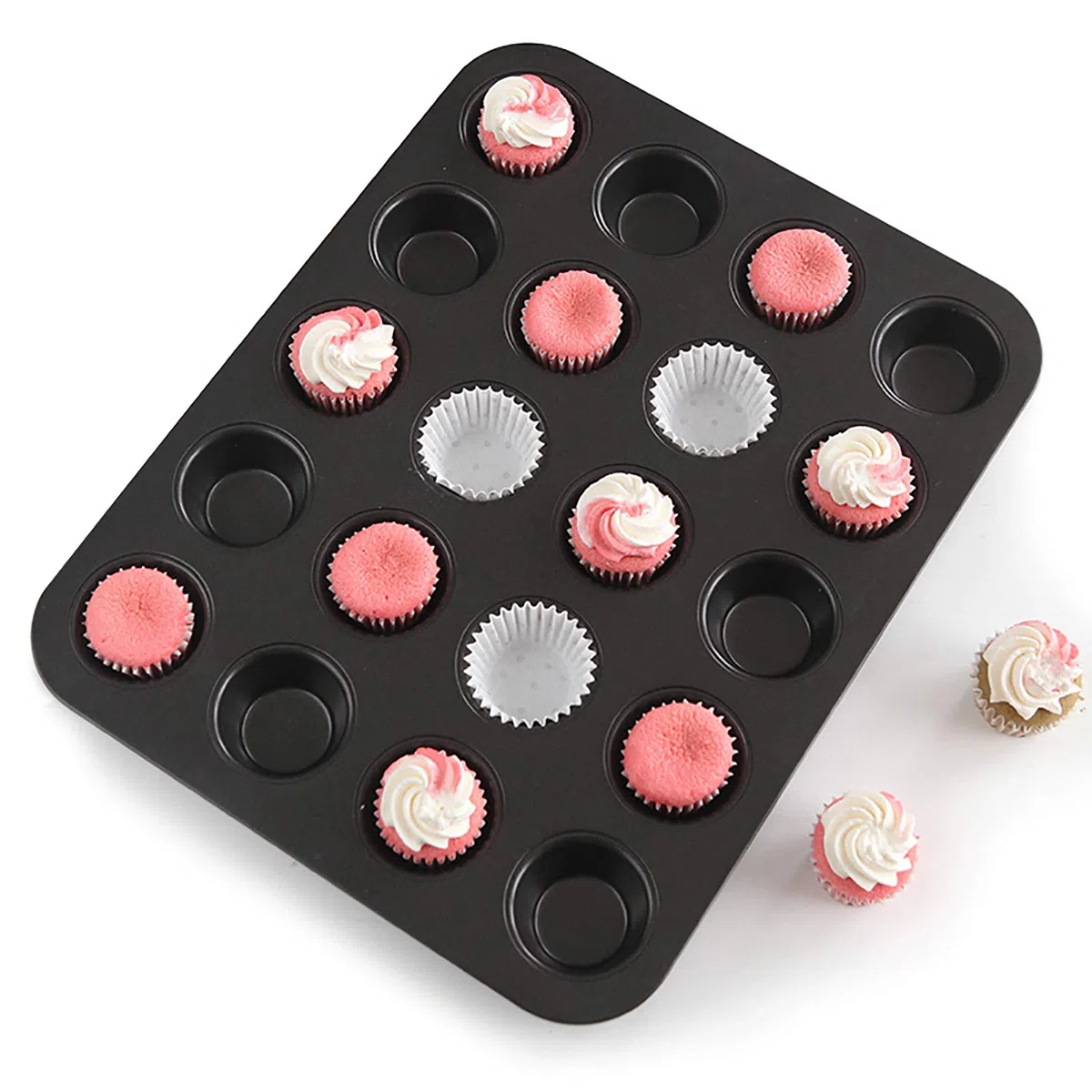 Juego de repostería, moldes para Pasteles, Bandeja Antiadherente para Hornear, 20 moldes consecutivos antiadherentes para Muffins y Pasteles, Molde para Pan, Molde p