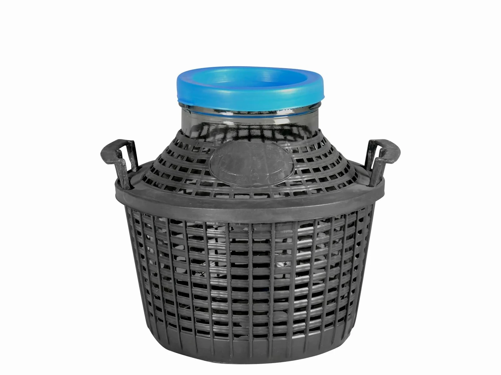 Home Damajuana en Vidrio con Cesta de plástico, Verde/Marrón, 5 litros