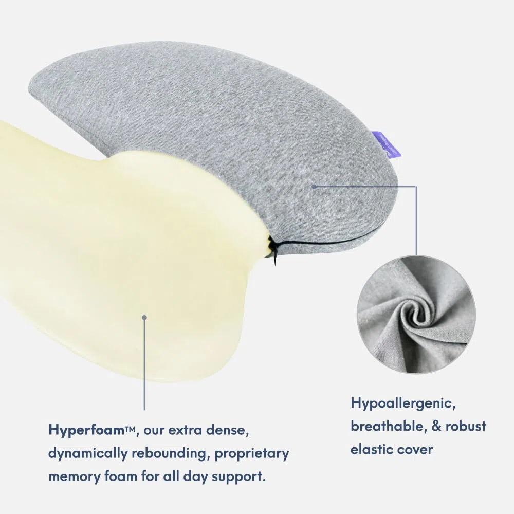 Cushion Lab - Almohada lumbar extra densa, soporte ergonómico patentado para espalda multiregión para aliviar el dolor de espalda baja, cojín de apoyo lumbar con correa para silla de oficina, coche,