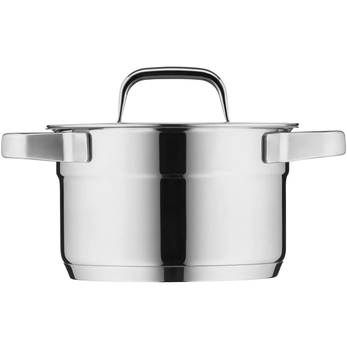 WMF Compact Cuisine - Olla pequeña (16 cm, Tapa de Cristal, 2 L, Acero Inoxidable Cromargan, Acero Inoxidable Pulido, apilable, sin Revestimiento)