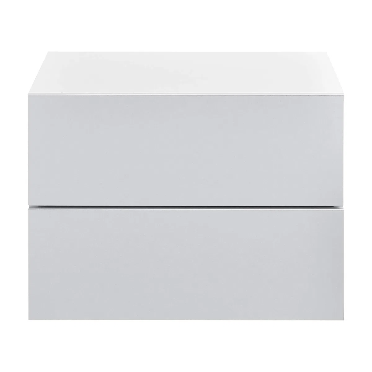 [en.casa] Mesa de Noche Flotante Ampfing con 2 Cajones Mesita de Noche Auxiliar Suspendida Dormitorio Recibidor Salón 40 x 29 x 30 cm - Blanco