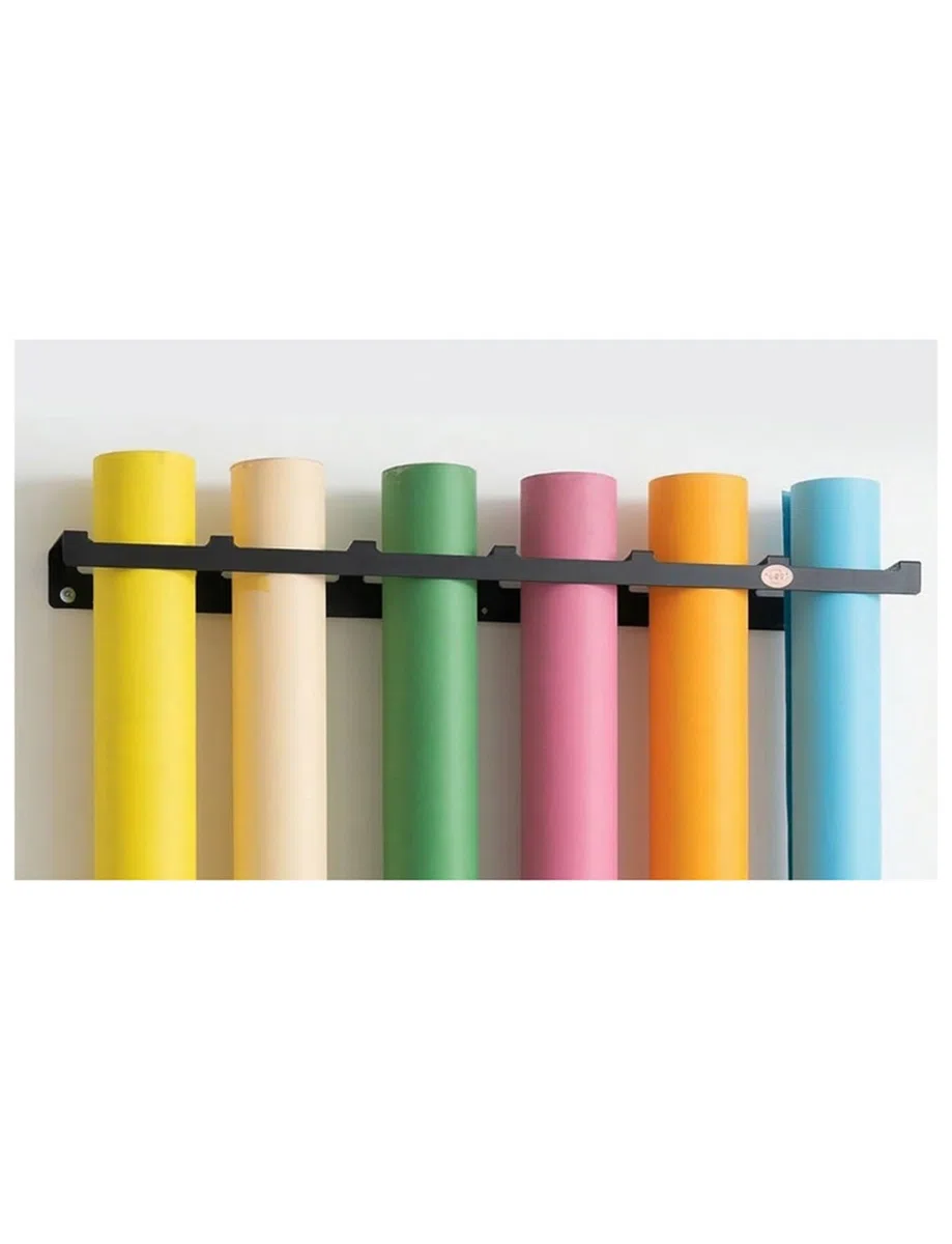 Organizador de almacenamiento para fotografía de papel de fondo, estante de rollo de hierro, soporte de 74 cm para tinte de ventana, tela, mantel de PVC, papel pintado, diseño resistente para un uso
