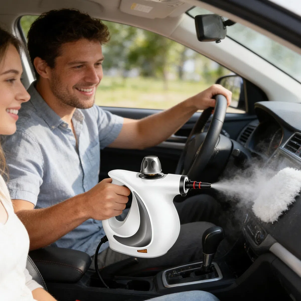 Limpiador de Vapor Portátil a Mano,Calentamiento Rápido, Potente y Seguro | Limpiador a Vapor Portátil para Juntas, Suelos, Tapicería, Coches, Ventanas | Para Coches, Cocina, Muebles, Ventanas, Sucied