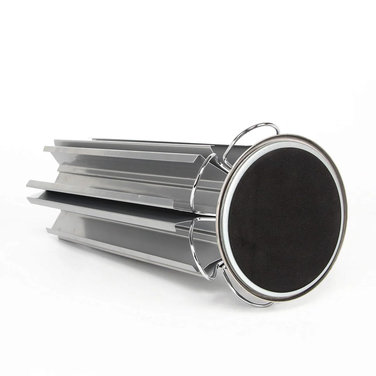 FlagShip Soporte para cápsulas de café Dolce Gusto, organizador de cápsulas de carrusel de metal, 48 cápsulas, color plateado