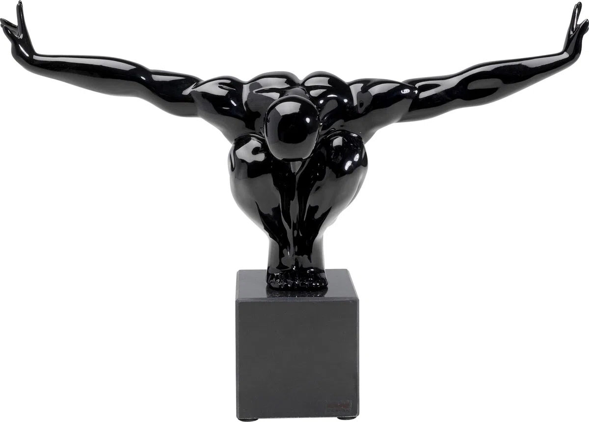Kare 30796 - Estatua decorativa, 29 x 43 x 15 cm, color negro