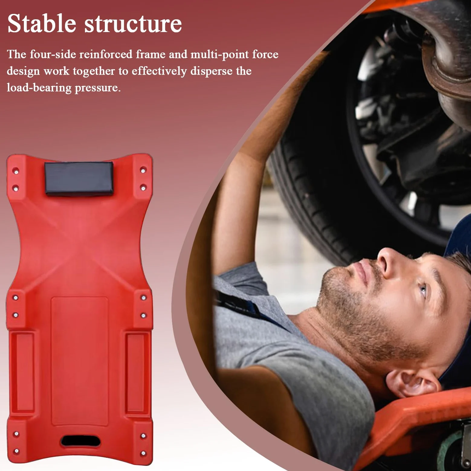Silla De Mecánico con Ruedas - Rampa Elevadora para Coche - Plataforma Acústica de 92 cm con Ruedas Antideslizantes para Rotación de Neumáticos y Cambio de Aceite en Talleres de