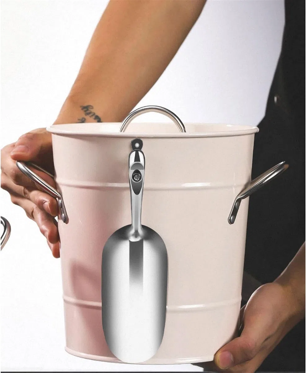 Cubitera Botella Vino Cubo de Hielo de Aislamiento de Doble Capa con Tapa y Bebida de Hielo bañera contenedor de Hielo para la Cerveza de champán de Vino