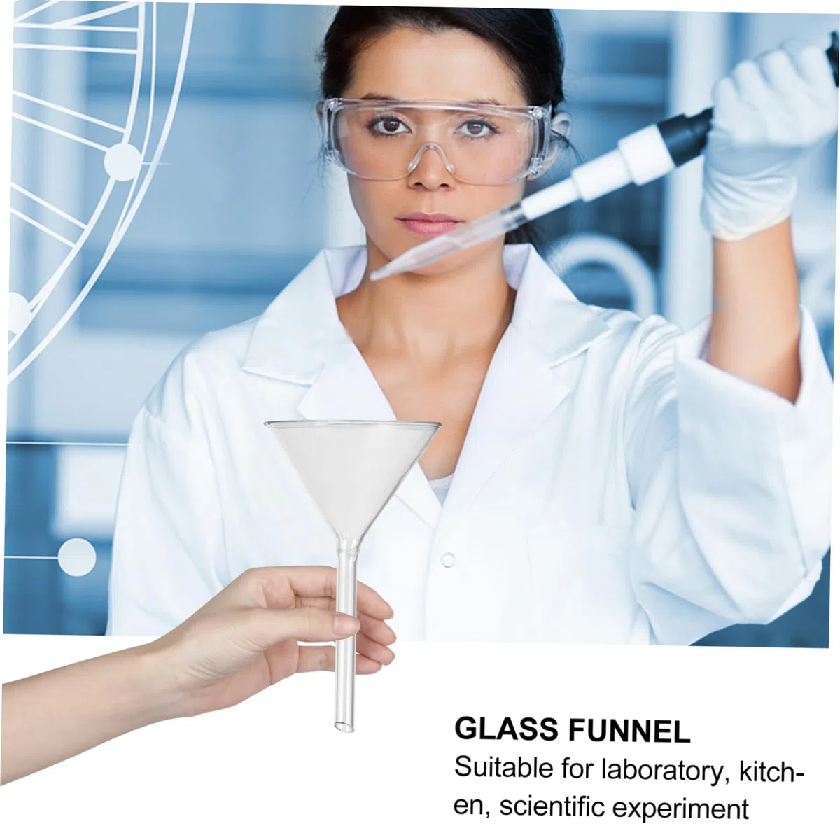 Alipis 8 Piezas embudo experimentos vaso Químico filtro equipos de laboratorio Multi herramientas colador herramienta resistente a la temperatura material de laboratorio de vidrio