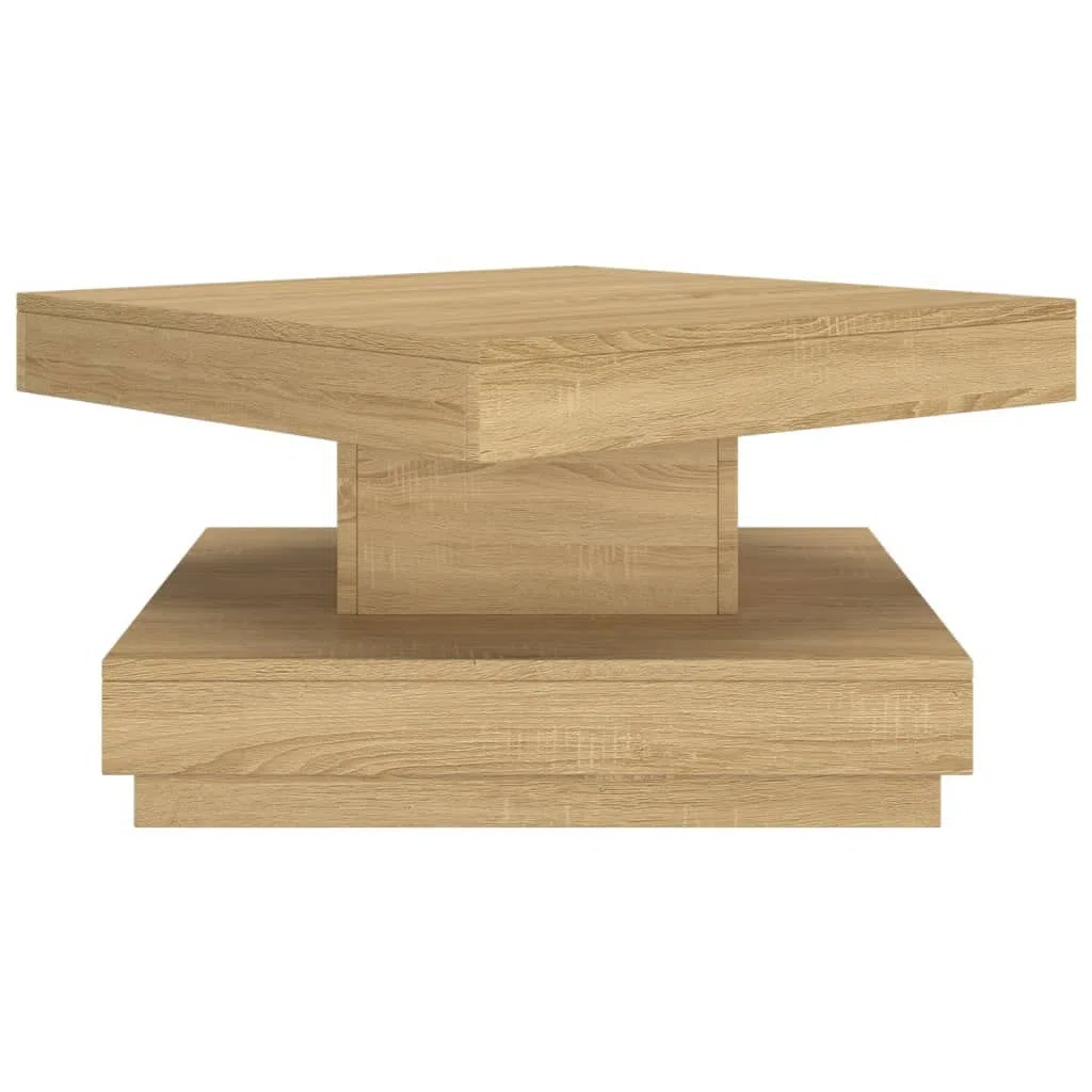 vidaXL Mesa de Centro Mueble Sofá Auxiliar Habitación Decorativa Dormitorio Salón Sala Oficina Despacho Estante Casa Hogar de MDF Marrón Claro