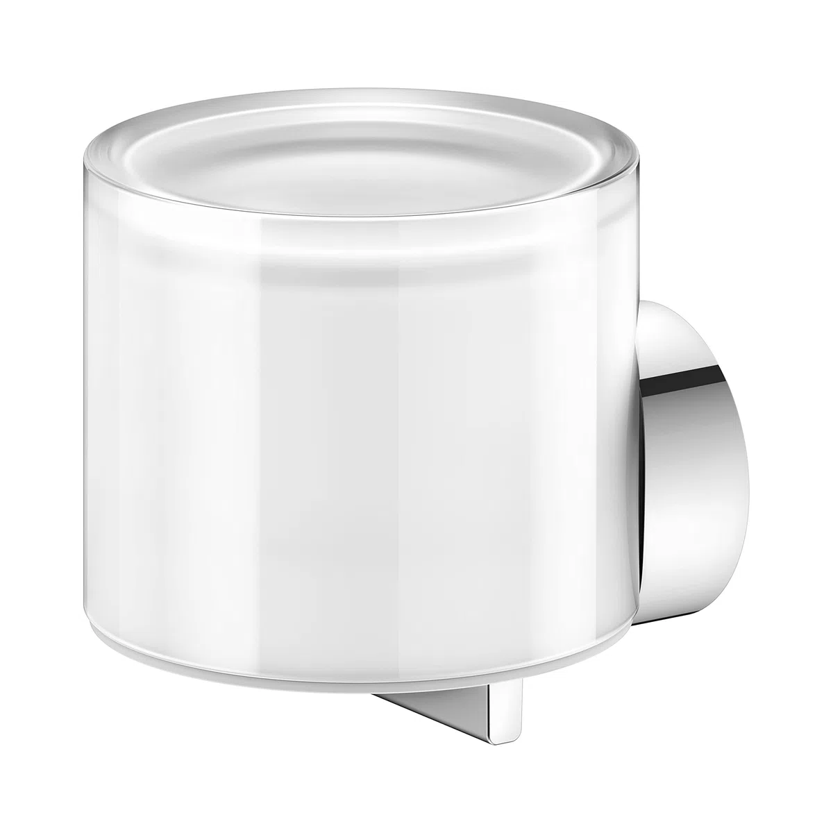 Keuco Reva Dispensador de jabón con Vaso deslizable, 140 ml, Metal Cromado | Made in Germany, recargable, incl. tornillos y tacos, dosificador de loción para taladrar