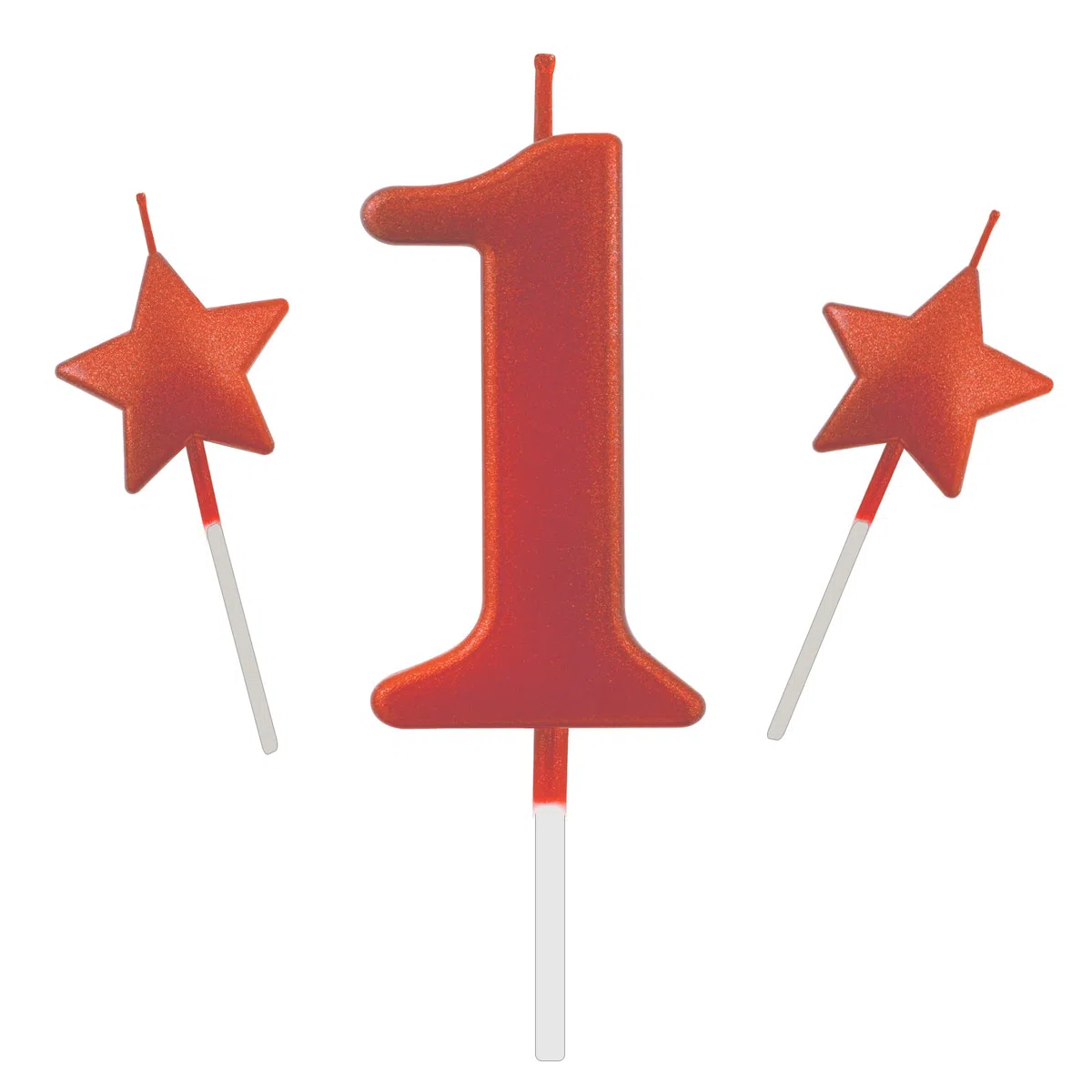 Velas rojas de cumpleaños número 1 de 2.75 pulgadas, decoración y celebración para fiestas de adultos/niños (2.75 pulgadas, número 1)