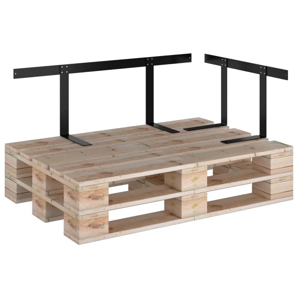 Genérico Respaldo para sofá de palets 110 cm Hierro Negro,Mobiliario,Accesorios para Muebles de jardín,Negro,4.78 kg,315790